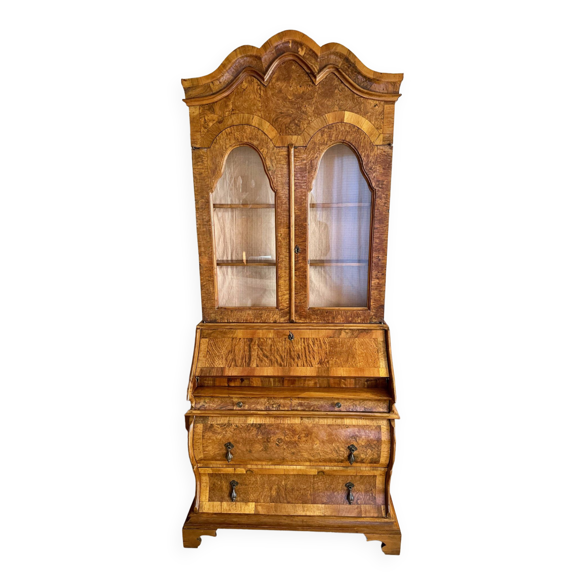 Dutch Scriban, secretary, 19th century, with high window