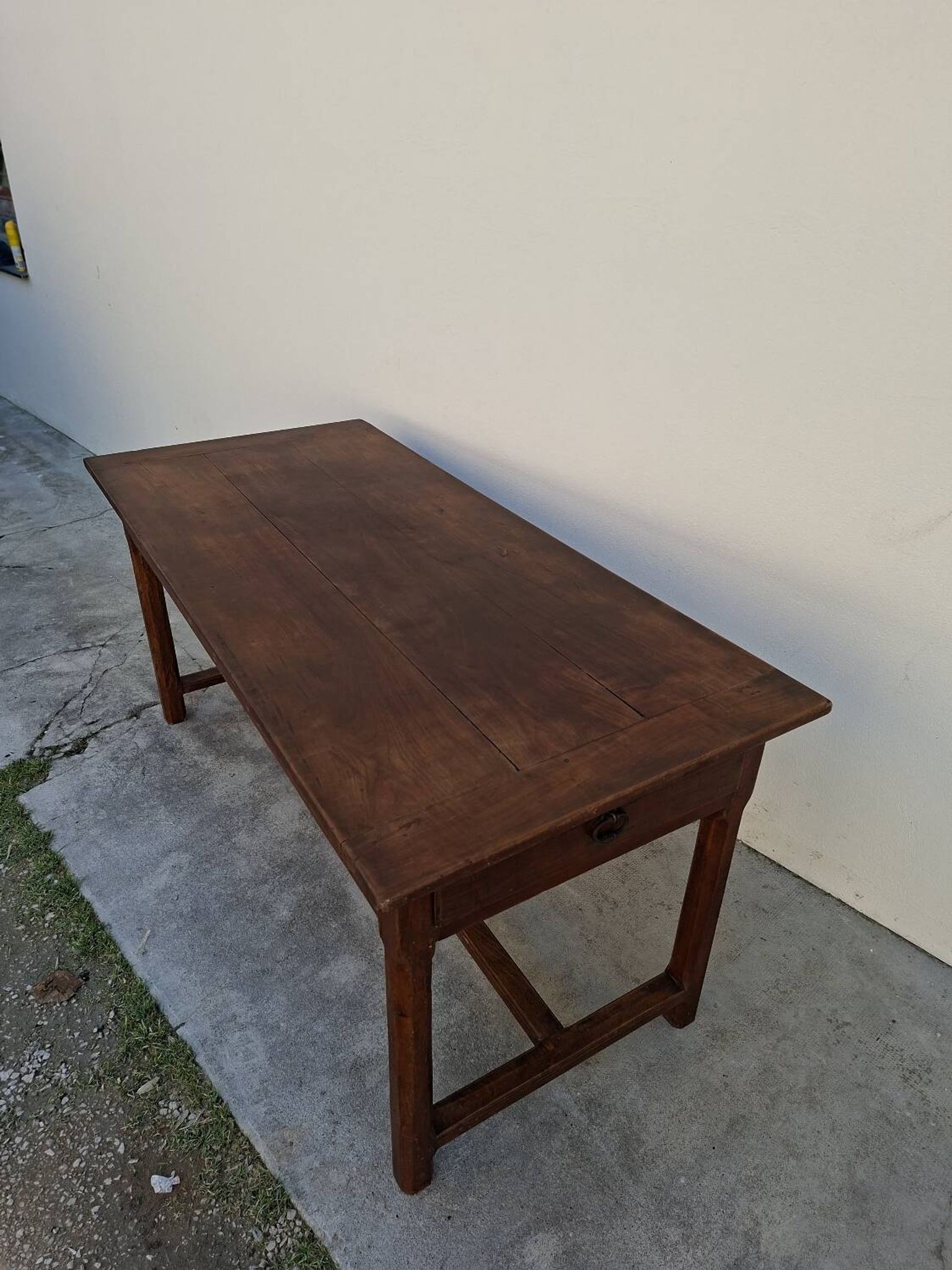 Rustic monastery farmhouse table, antique, 19th century, made of walnut.