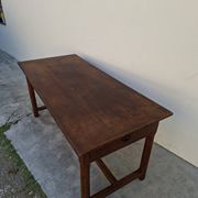 Rustic monastery farmhouse table, antique, 19th century, made of walnut.