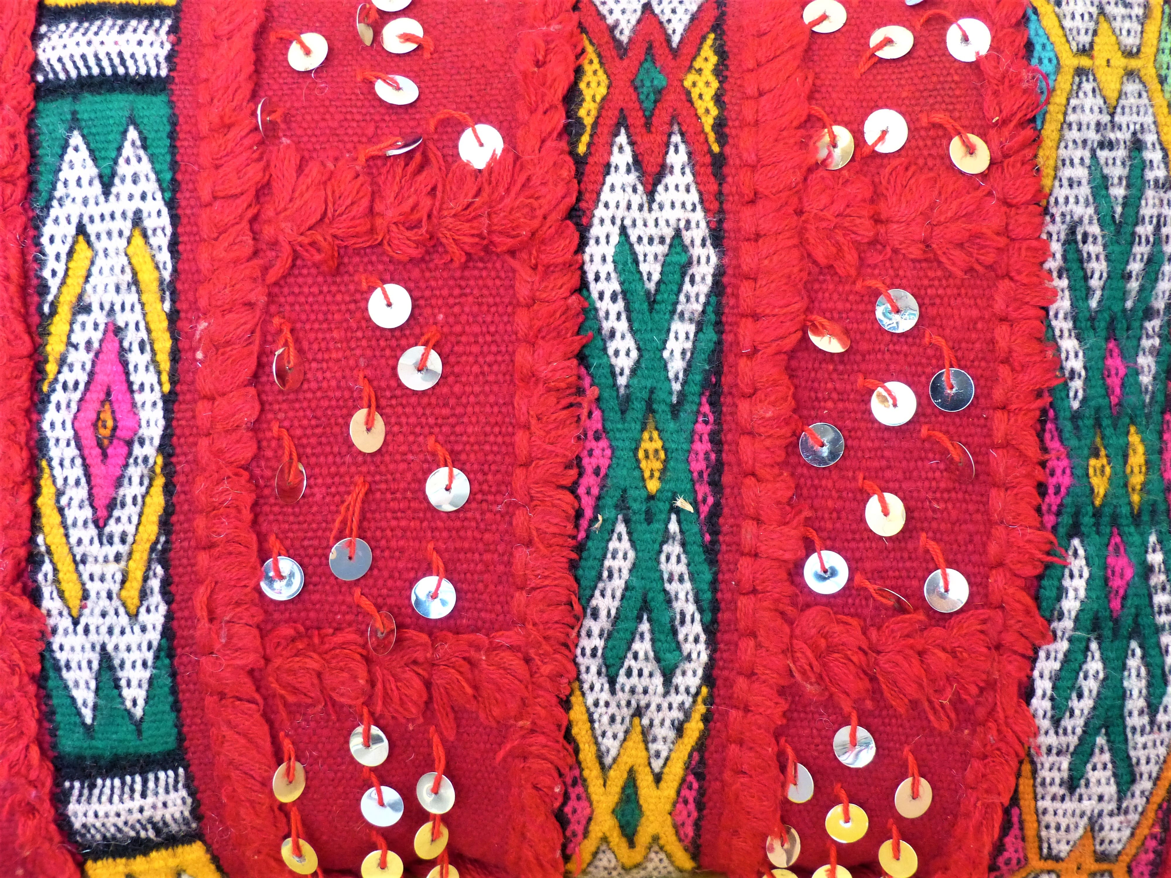 Red berber cushion Beldi Chiba