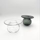 Duo Vases "Saturnus" Nanny Still Riihimäen Lasi Fumé & Clair Design Sc