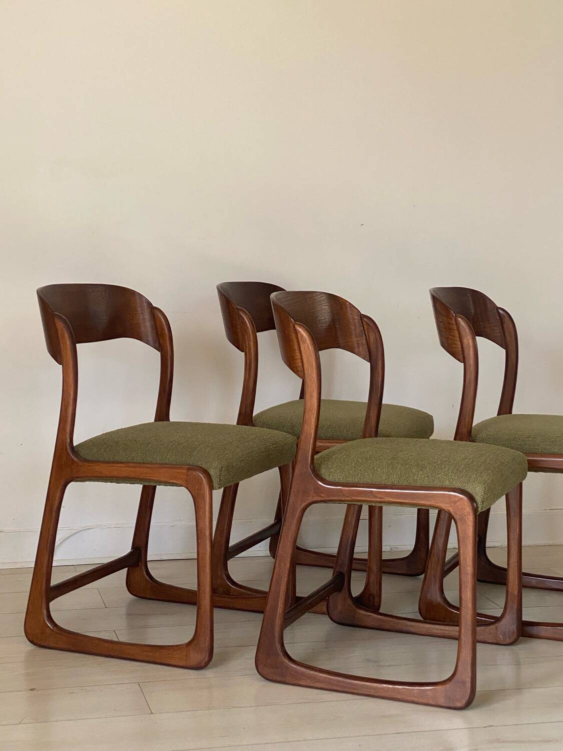 4 Baumann sleigh chairs