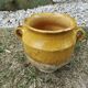 Small glazed yellow terracotta pot, south-west of France early 20th century.