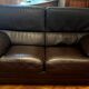 Set of two sofas. High-quality thick bull leather.