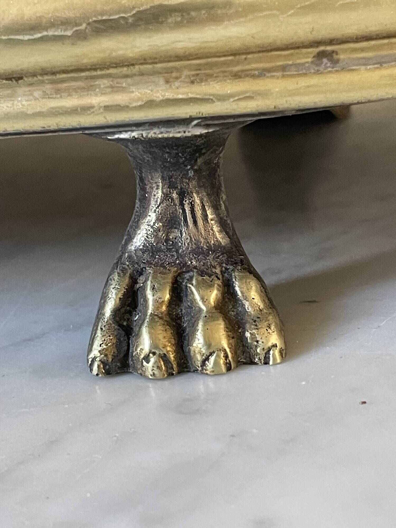 Old repoussé brass planter