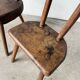 Pair of Savoyard tripod chairs, folk art, oak.