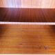 Storage cabinet with double compartment, metal feet circa 60's