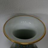 Large vase in green faience and gold Germany Handverfahren magic