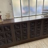 Brutalist sideboard attributed to De Coene, 1970s