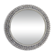 Round Wall Mirror in Bakalowits Style with Faceted Crystal & Chrome Lighting, 1960s