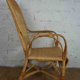 Fauteuil en rotin années 1950