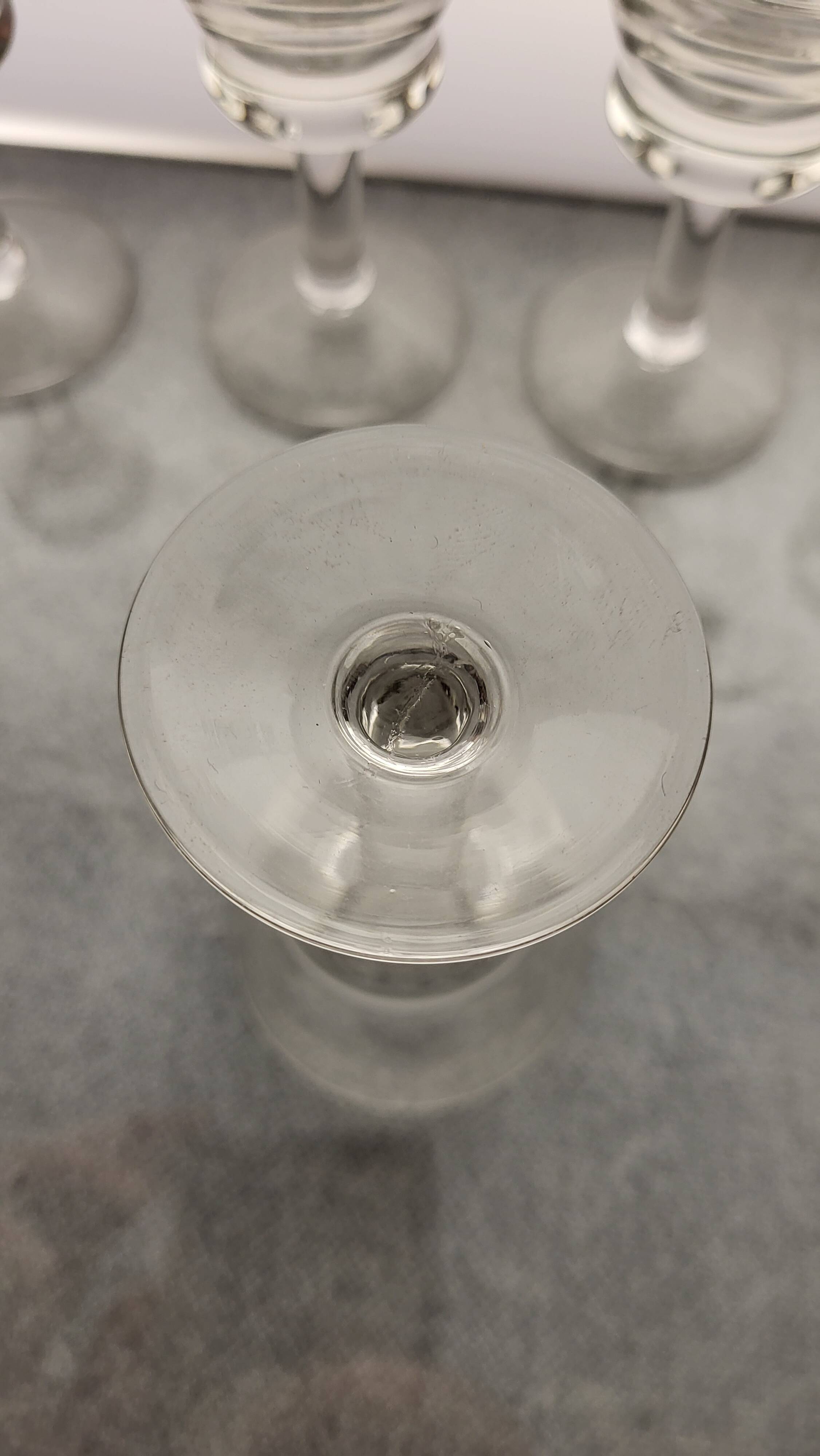 6 bistro liqueur glasses 1920s-30s