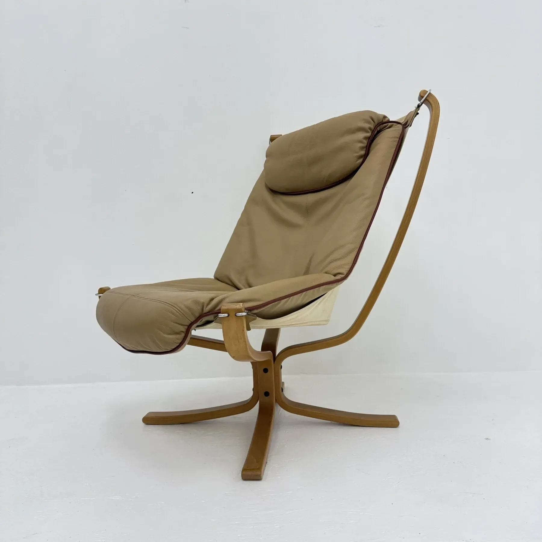Falcon leather lounge chair by Sigurd Ressel for Vatne Møbler, 1970s