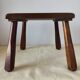 Wooden stool in Scandinavian style, handcrafted, circa 1960.