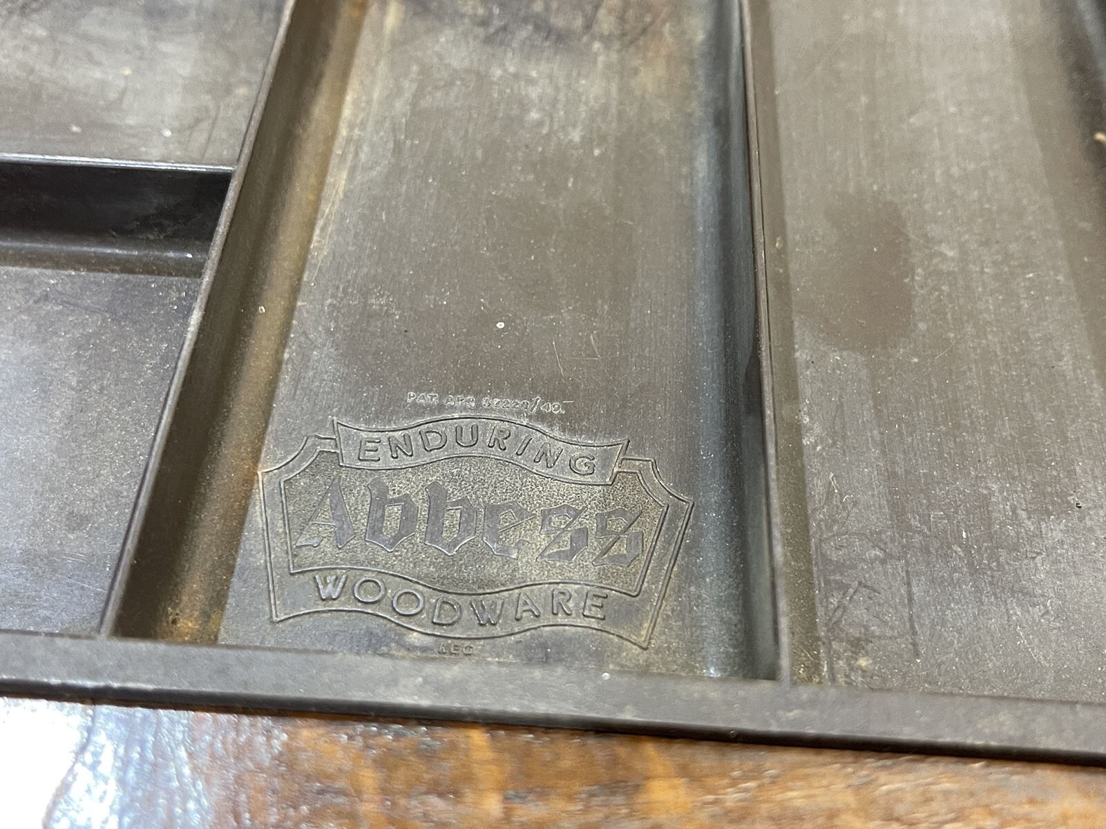 60s English flat desk in oak