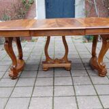 Napoleon III period walnut table from the late 19th century with extensions
