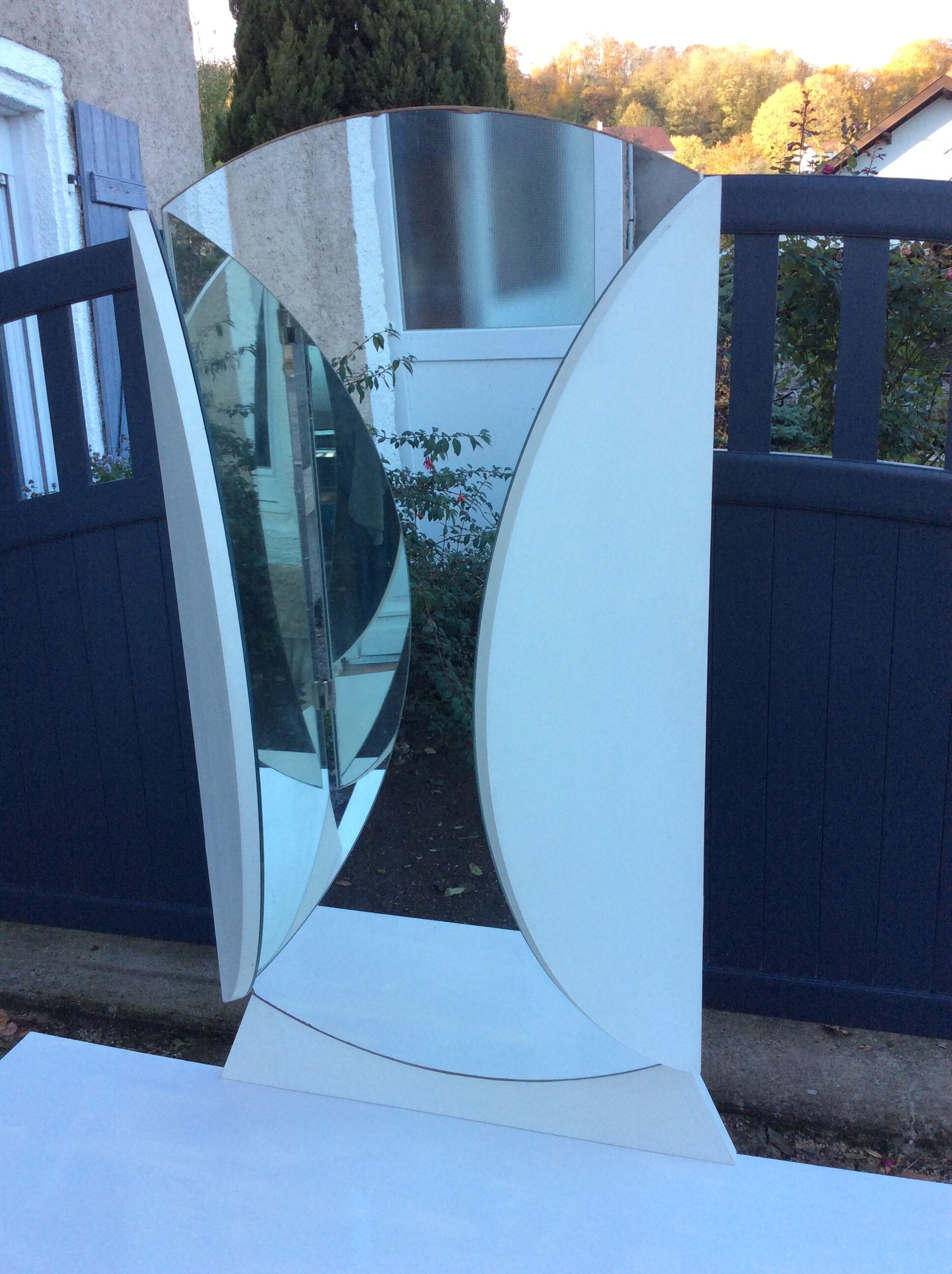 Dressing table mirror triptych 1970 vintage