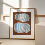 Abstract stripes giclee print, 50x70cm