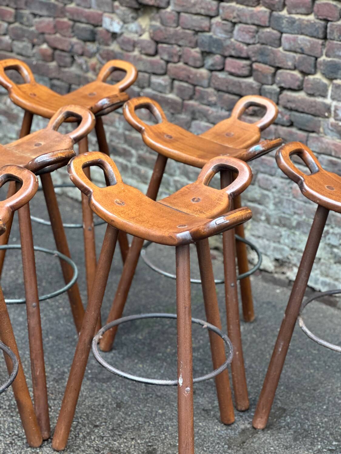 Set of 6 'Marbella' stools