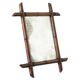 Faux Bamboo Mirror in Wood and Aged Mirror, Early 20th Century