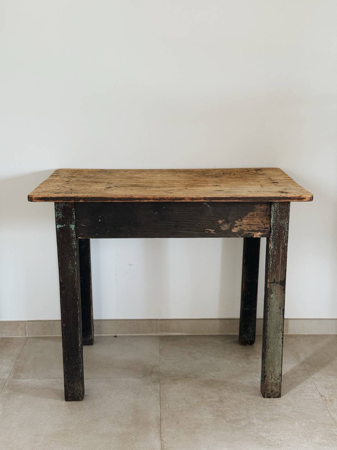 Wabi sabi patinated table