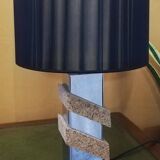 Chrome and cork lamp from the 70s