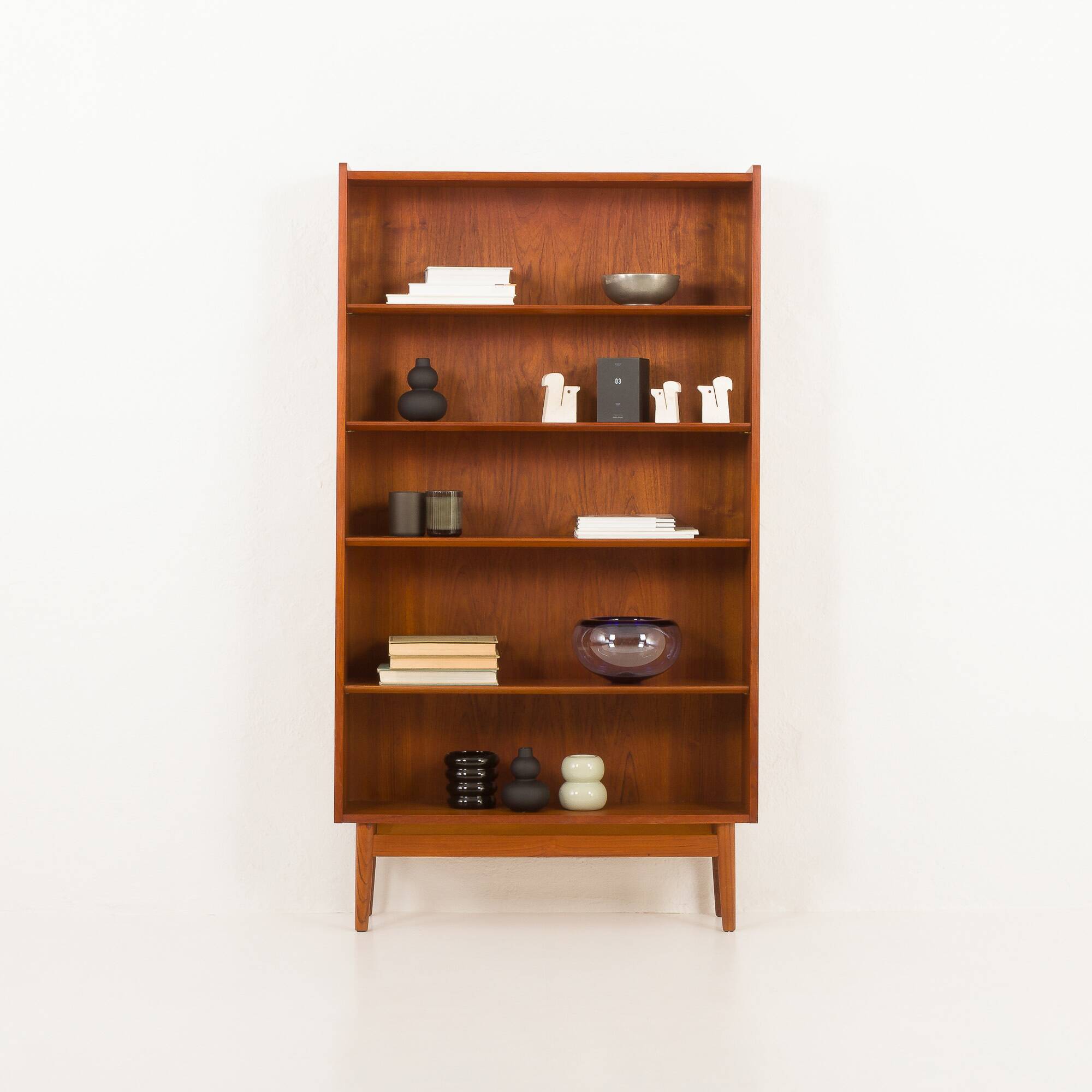 Johannes Sorth teak bookcase, Bornholm, Denmark 1960
