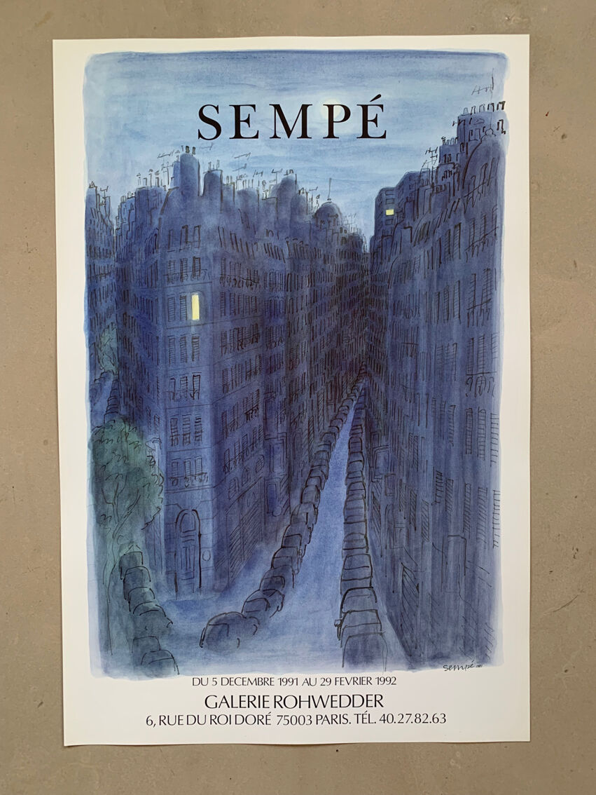 Affiche d'exposition Sempé | Selency