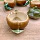 4 slip pots depicting a pepper, early 20th century