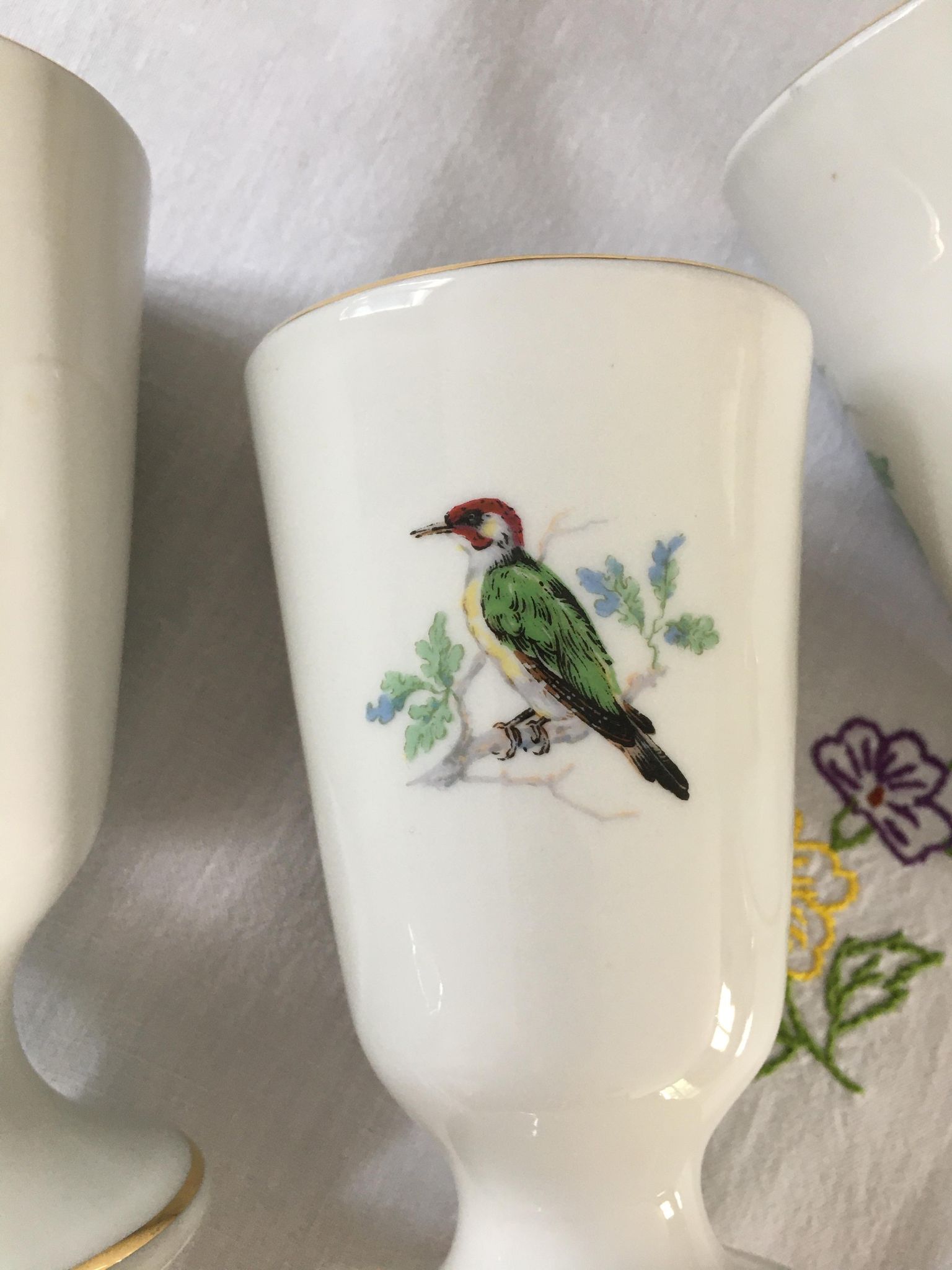 4 vintage mazagrans porcelain Manufacture Pillivuyt