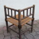 Off-white oak corner armchair