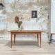 Vintage farmhouse table with spindle legs.