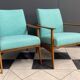 Pair of Green arm chairs 1960s