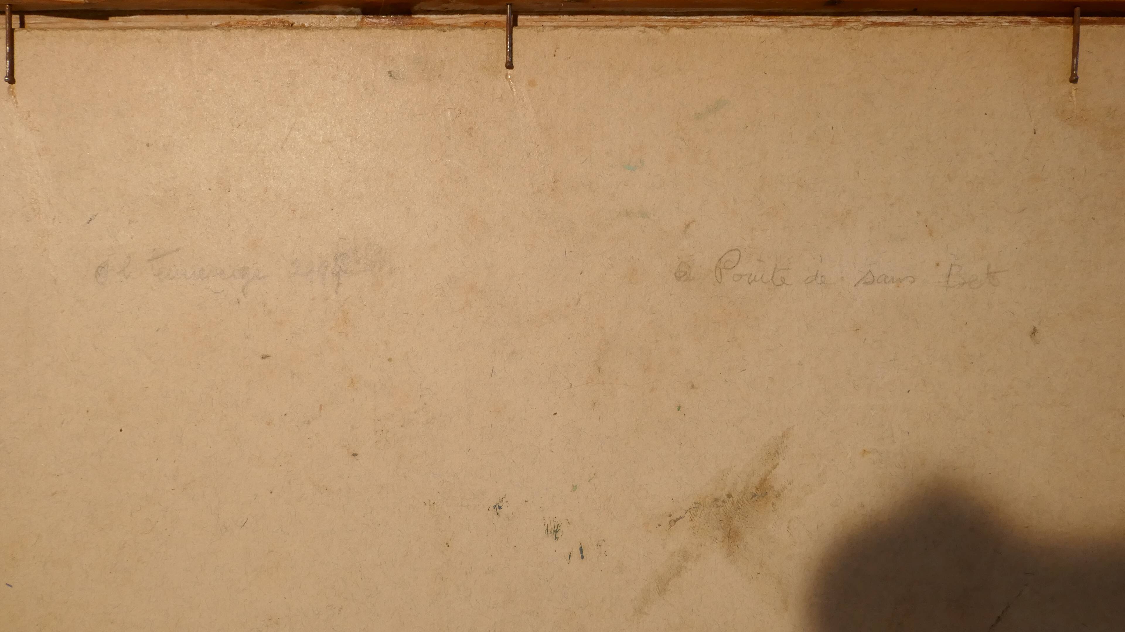 Tableau de montagne huile sur carton " Le Tenneverge et La pointe de Sans Bet "