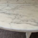Vintage Carrara marble coffee table
