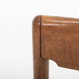 Lot de 4 chaises de salle à manger vintage en chêne teinté