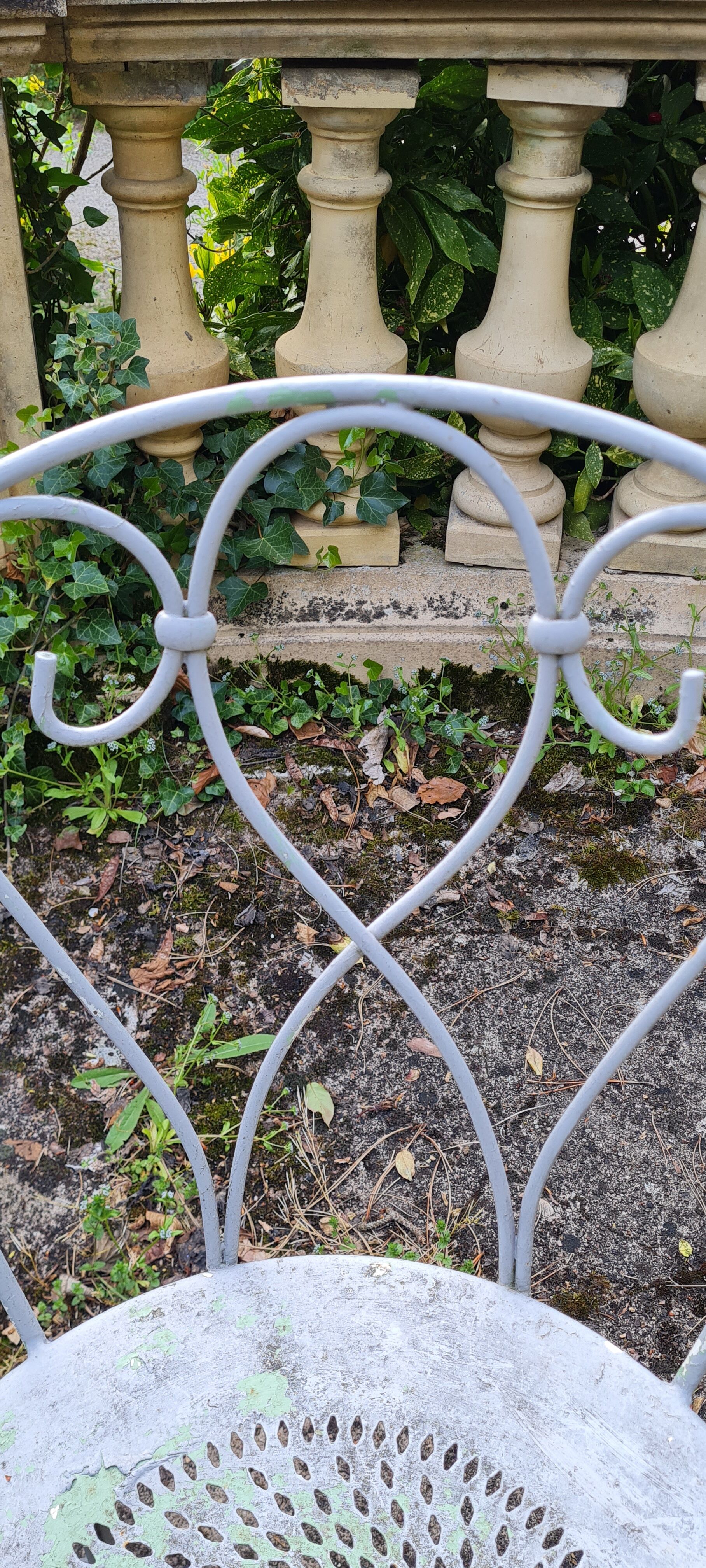 Wrought iron garden furniture