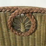 Desk, rattan and vintage wicker