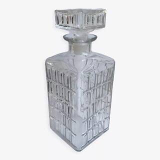 70s glass whiskey decanter