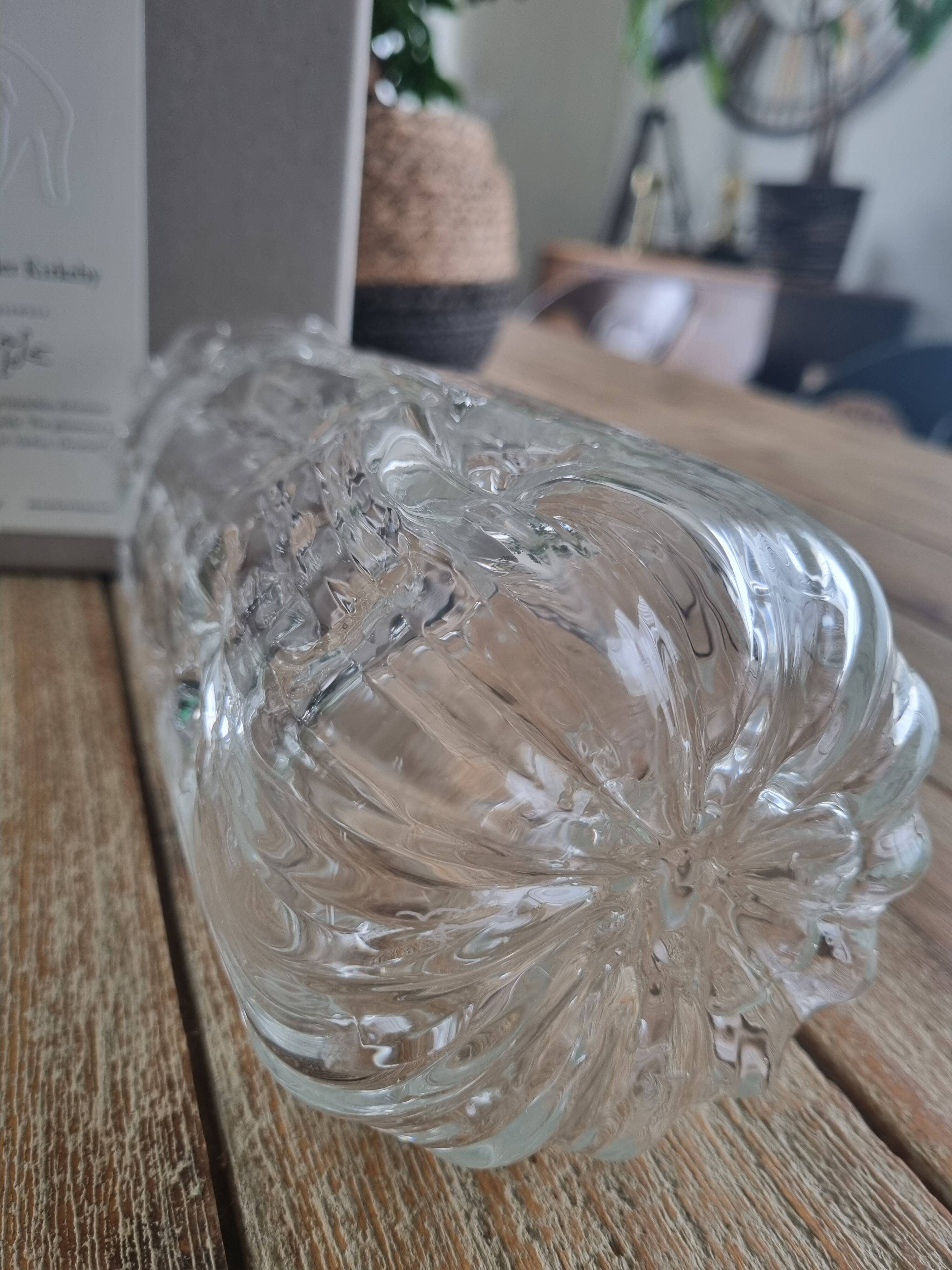 Danish design crystal vase – Alexander Kirkeby – handmade