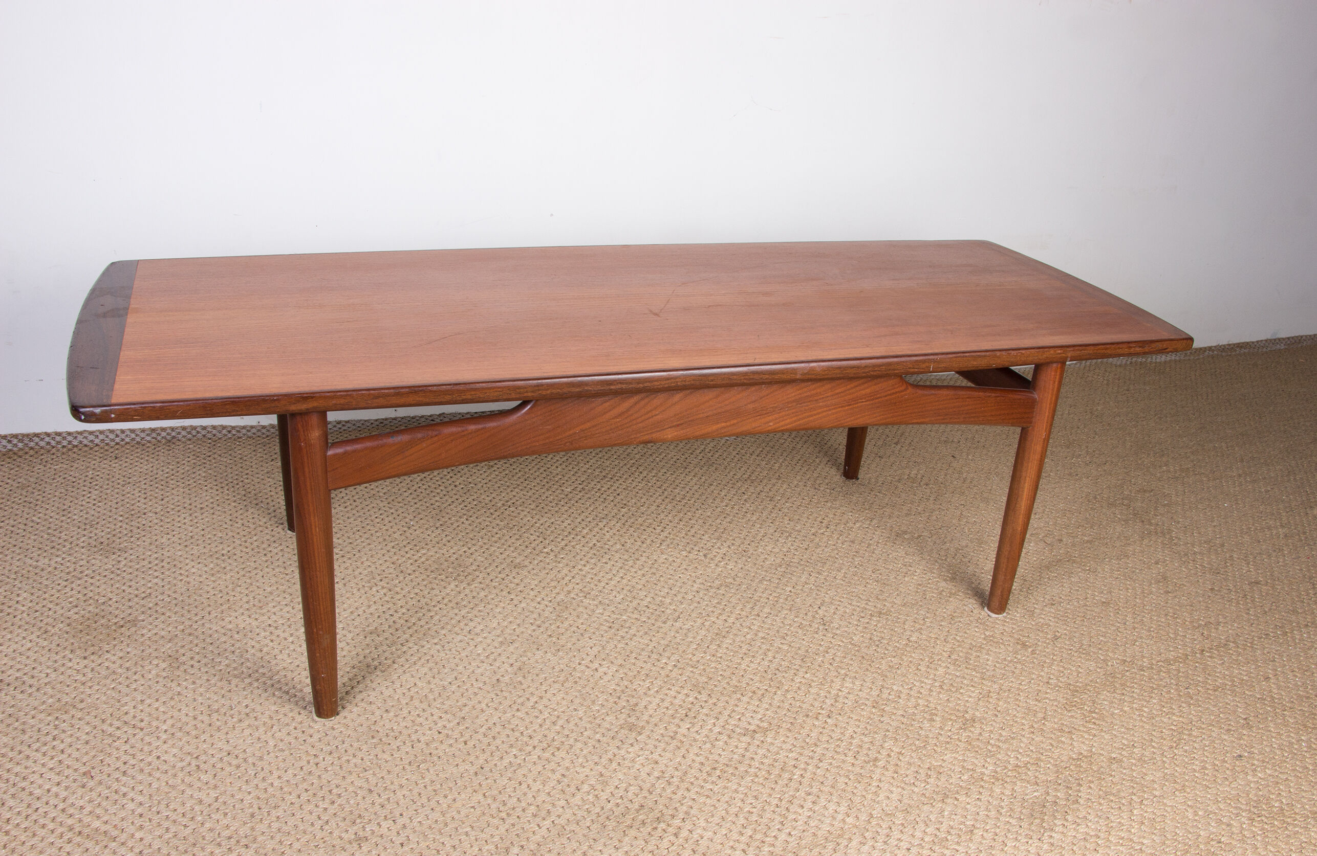 Danish teak coffee table by HE Mobler 1960