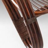 Fauteuil en bambou moderne du milieu du siècle, Italie, années 1960