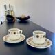 2 breakfast cups with saucers Apilco an'. 80