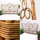Bamboo and rattan headboard 160cm vintage 1960