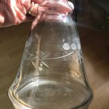 Antique engraved glass carafe