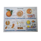 Ancienne affiche scolaire vintage orange verre