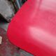 6 red and chrome Formica chairs