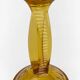 Art Deco amber glass candle holder