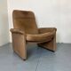 Fauteuil Modèle DS50 Mid-Century Brutaliste Moderniste en Cuir de de Sede, 1960s
