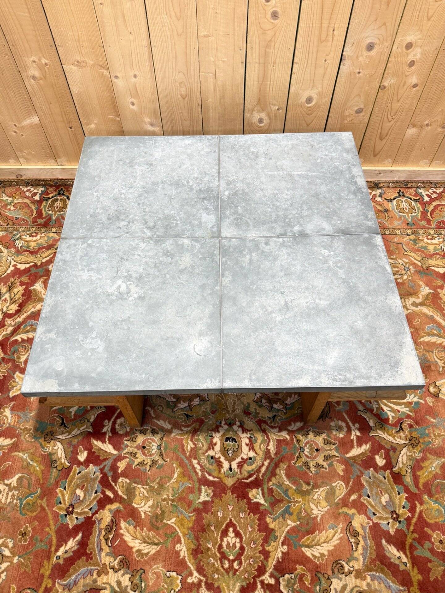 Table basse en frêne et zinc "The Conran Shop Paris"